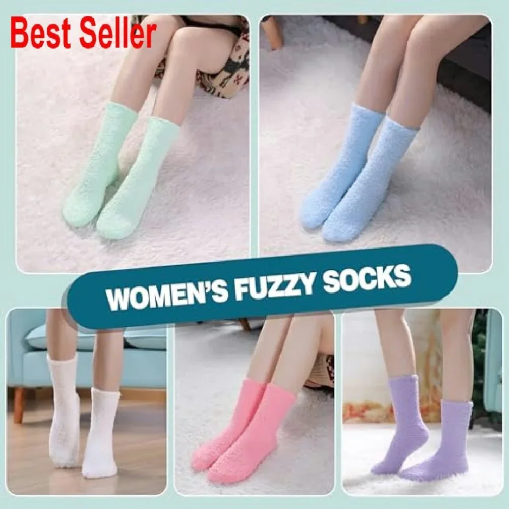 Cozy Fluffy Slipper Socks Soft Warm Winter Fleece Plush Sleeping Gift
